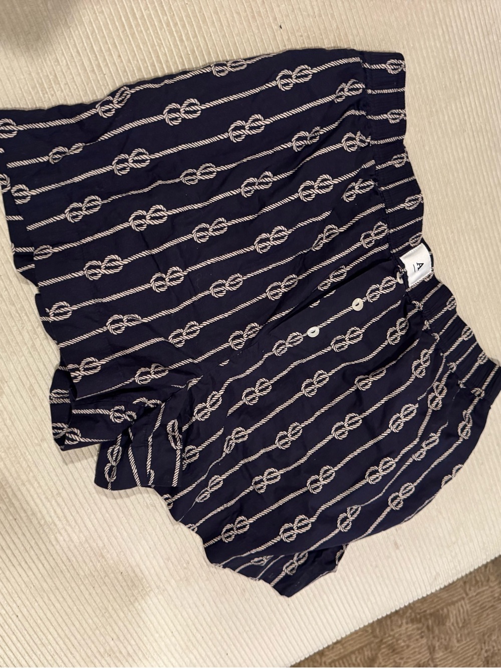 Anthropologie Women’s Navy Rope-Boxer Small Shorts